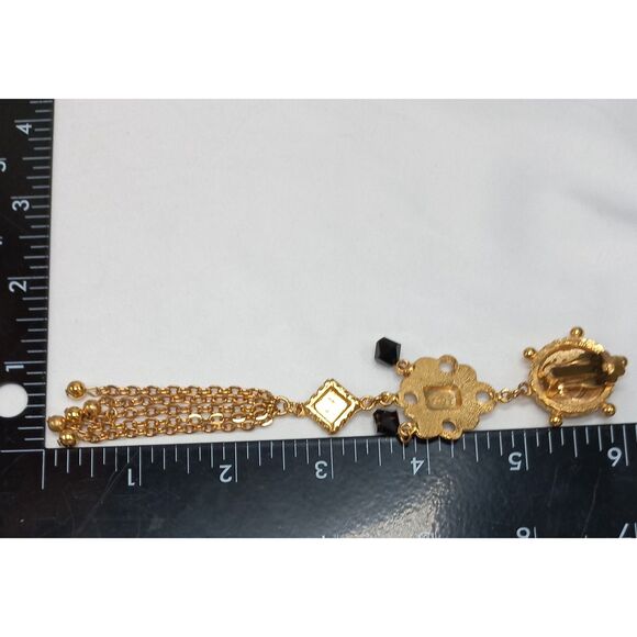 GERARD YOSCA Earrings Runway Statement Glamour 6" - Picture 6 of 12